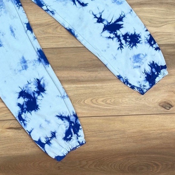 🔸PJ SALVAGE BLUE TIE DYE SWEATPANTS - Picture 7 of 9
